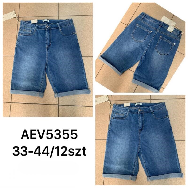 Rybaczki damskie jeansy Roz 33-44, 1 Kolor Paczka 12 szt